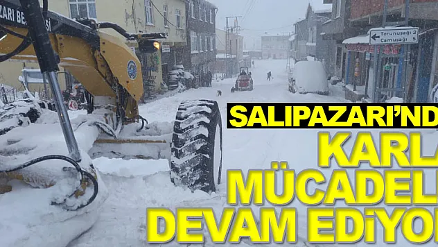 Salıpazarı'nda Karla Mücadele Devam Ediyor