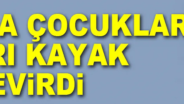 Samsun'da çocuklar sokakları kayak pistine çevirdi