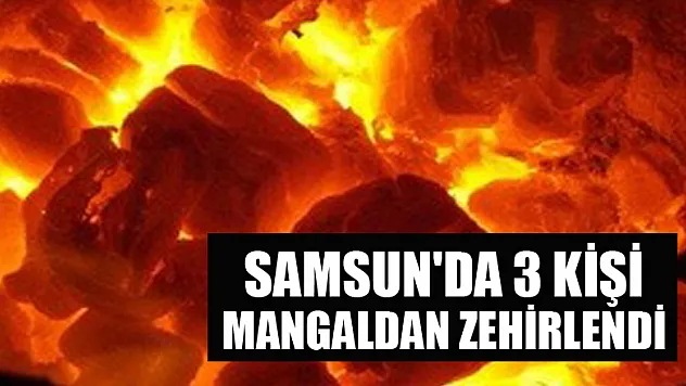Samsun'da 3 kişi mangaldan zehirlendi