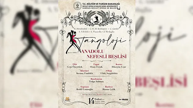 'Anadolu Nefesli Beşlisi' Tangoloji konseri ile SAMDOB sahnesinde