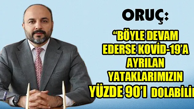 Oruç: 'Böyle devam ederse Kovid-19'a ayrılan yataklarımızın yüzde 90'ı dolabilir'