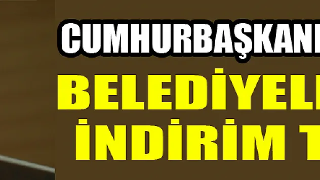 Cumhurbaşkanı Erdoğan'dan belediyelere suda indirim talimatı