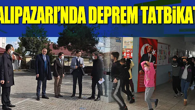 SALIPAZARI'NDA DEPREM TATBİKATI