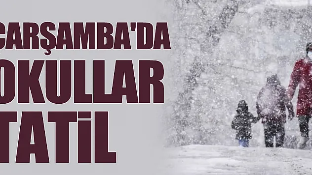 ÇARŞAMBA'DA OKULLAR TATİL