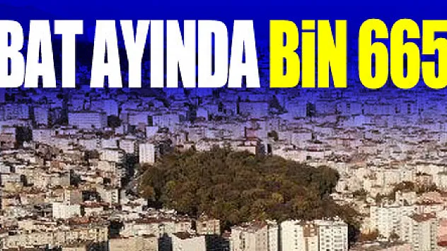 Samsun'da 2022 Şubat ayında bin 665 konut satıldı