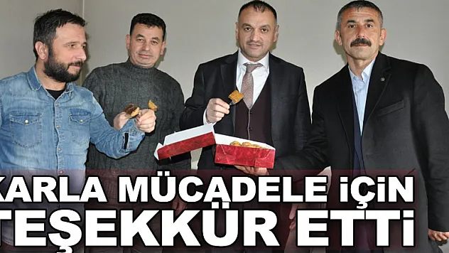 Karla Mücadele İçin Teşekkür Etti