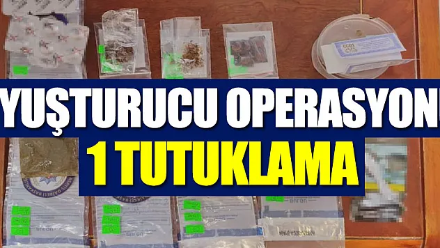 Uyuşturucu operasyonu: 1 tutuklama