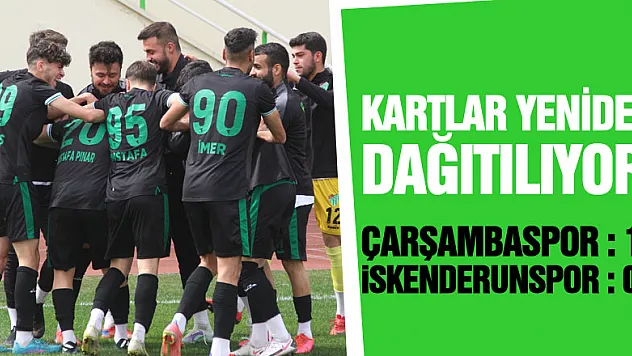 Kartlar yeniden dağıtılıyor!  Çarşambaspor : 1 – İskenderunspor : 0