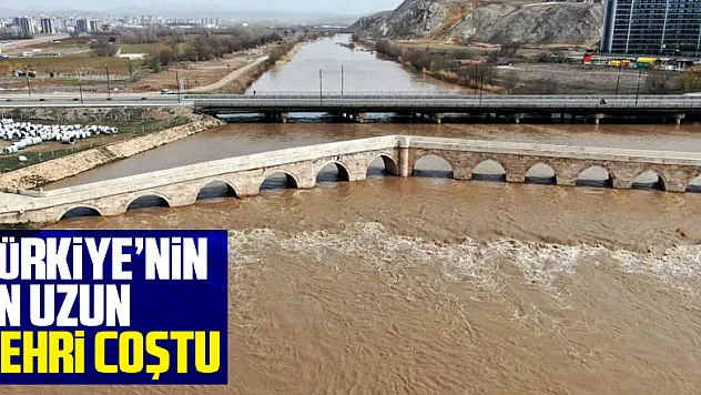 Türkiye'nin en uzun nehri eriyen karlarla coştu