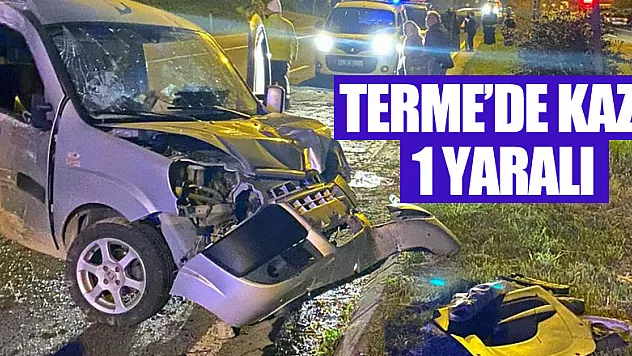 Samsun'da trafik kazası: 1 yaralı