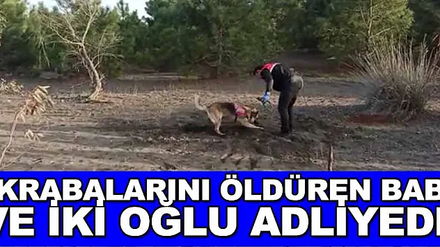 akrabalarını öldüren baba ve iki oğlu adliyede