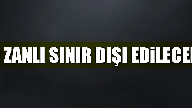 2 ZANLI SINIR DIŞI EDİLECEK