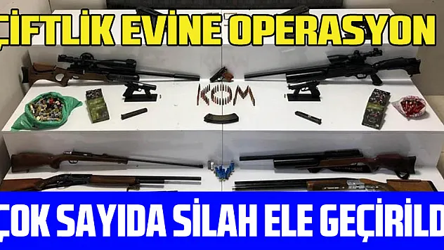 Samsun'da çiftlik evine operasyon: 2'si Kaleşnikof çok sayıda silah ele geçirildi