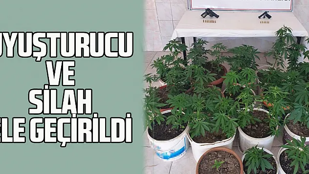 Uyuşturucu ve silah ele geçirildi
