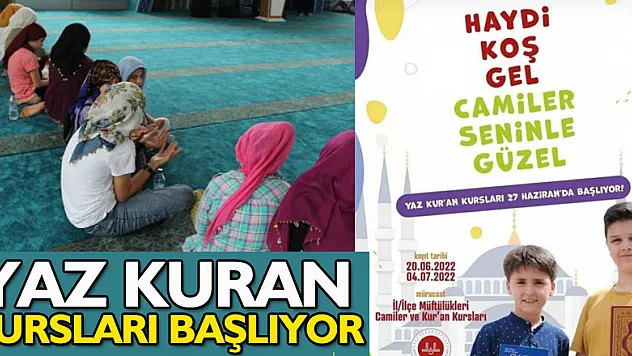 YAZ KURAN KURSLARI BAŞLIYOR