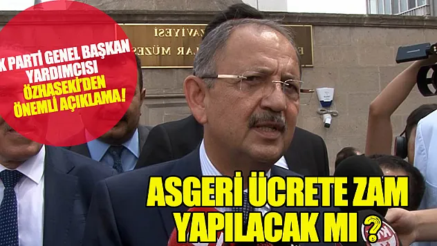 AK Parti Genel Başkan Yardımcısı Özhaseki'den Asgari ücret açıklaması