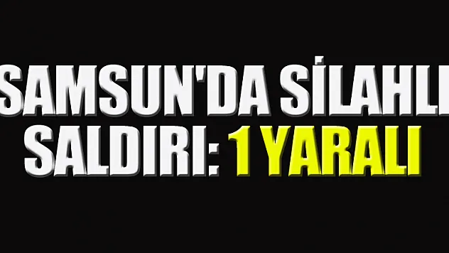 Samsun'da silahlı saldırı: 1 yaralı