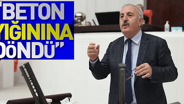 'beton yığınına döndü'