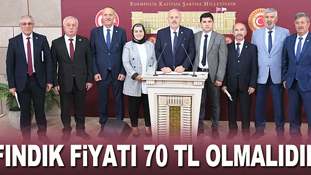 'FINDIK FİYATI 70 TL OLMALIDIR'