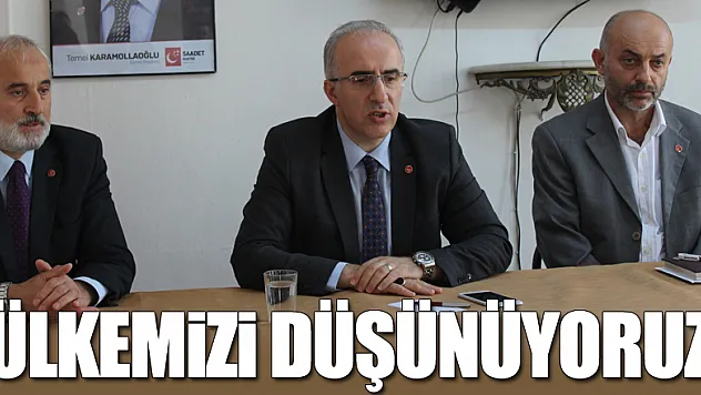 'Ülkemizi düşünüyoruz'