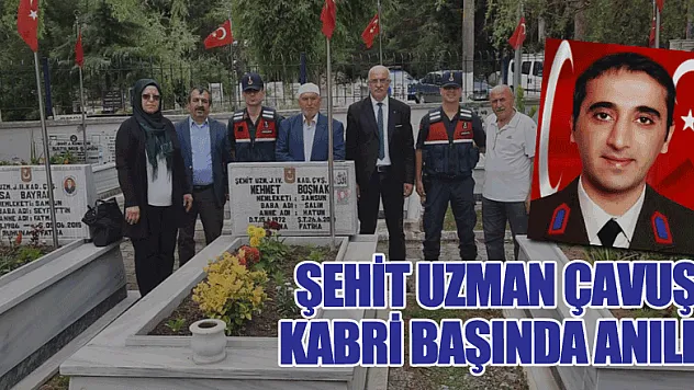 Şehit uzman çavuş kabri başında anıldı