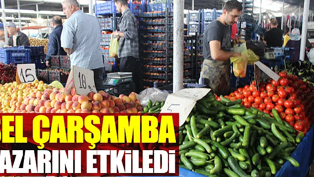 SEL ÇARŞAMBA PAZARINI ETKİLEDİ