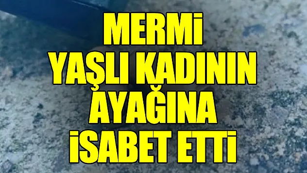 Düğünde atılan mermi yaşlı kadının ayağına isabet etti