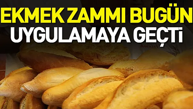 Samsun'da ekmek zammı bugün uygulamaya geçti