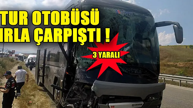 Samsun'da tur otobüsü tırla çarpıştı: 3 yaralı