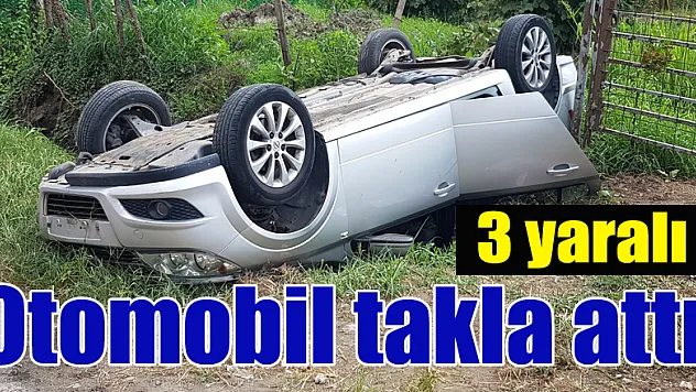 Samsun'da otomobil takla attı: 3 yaralı