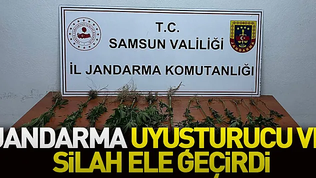 jandarma uyuşturucu ve silah ele geçirdi
