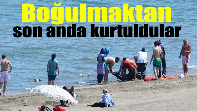 Denizde boğulma tehlikesi geçiren 2 kadın hastaneye kaldırıldı