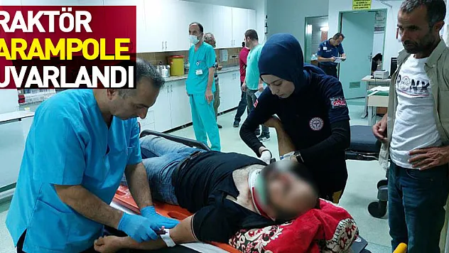 Samsun'da traktör şarampole yuvarlandı: 2 yaralı
