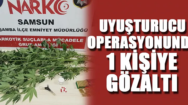 Uyuşturucu operasyonunda 1 kişiye gözaltı