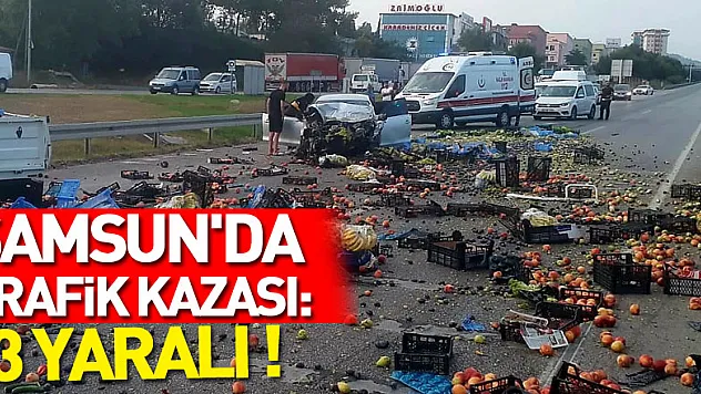 Samsun'da trafik kazası: 3 yaralı