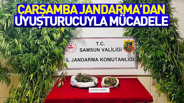 Çarşamba Jandarma'dan uyuşturucuyla mücadele
