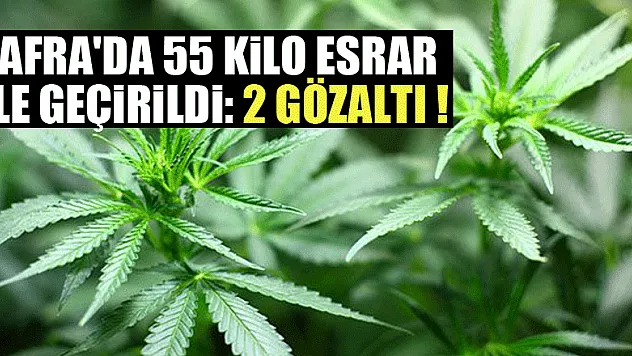 Bafra'da 55 kilo esrar ele geçirildi: 2 gözaltı