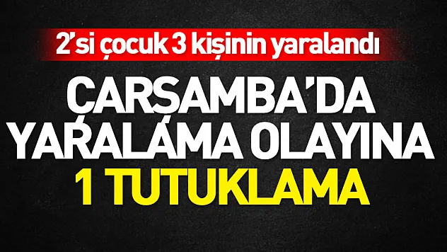 2'si çocuk 3 kişinin yaralandığı olayda 1 tutuklama