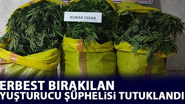 Adli kontrol şartıyla serbest bırakılan uyuşturucu şüphelisi tutuklandı