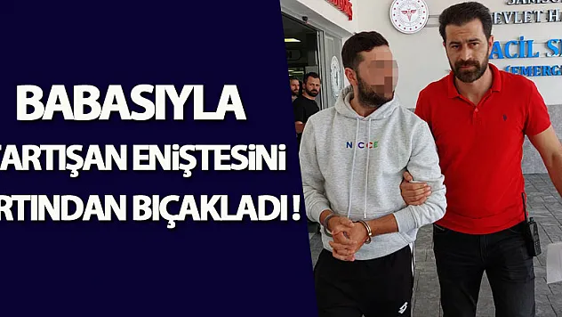 Babasıyla tartışan eniştesini sırtından bıçakladı