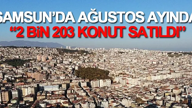 Samsun'da ağustos ayında 2 bin 203 konut satıldı