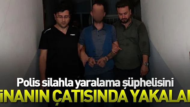 Polis silahla yaralama şüphelisini binanın çatısında yakaladı