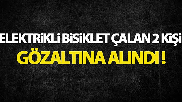 Elektrikli bisiklet çalan 2 kişi gözaltına alındı