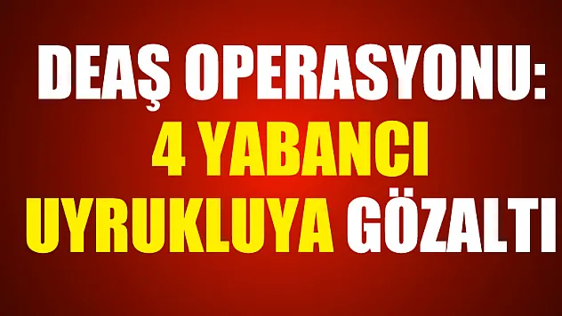 Samsun'da DEAŞ operasyonu: 4 yabancı uyrukluya gözaltı