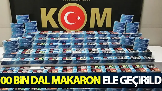 Samsun'da 100 bin dal makaron ele geçirildi