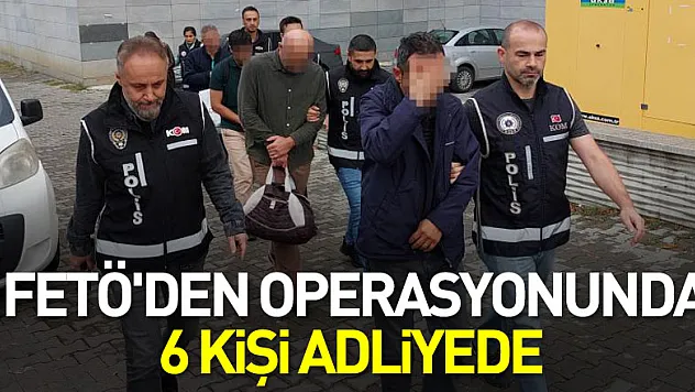 Samsun'da FETÖ'den gözaltına alınan 6 kişi adliyeye sevk edildi