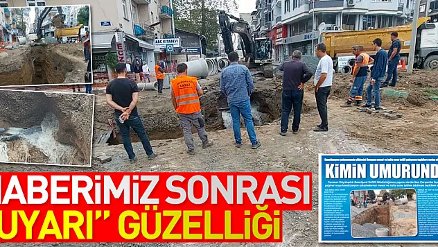 HABERİMİZ SONRASI 'UYARI' GÜZELLİĞİ