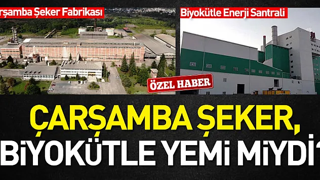 Çarşamba Şeker, Biyokütle yemi miydi?