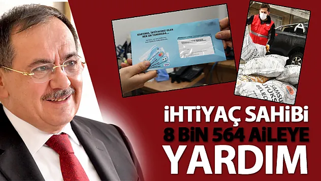 İhtiyaç sahibi 8 bin 564 aileye 4 milyon 655 bin TL yardım