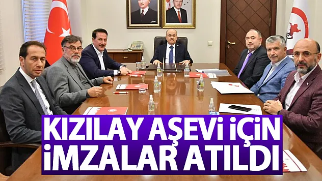 Kızılay aşevi için imzalar atıldı